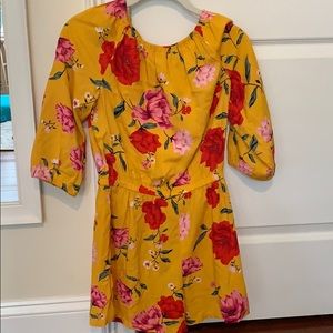 Old Navy Golden Yellow Girls Floral Romper